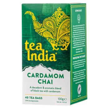 Tea India Cardamom Chai 40 Tea Bags 100g