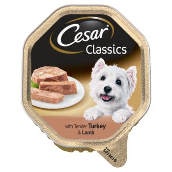 Cesar Classics Adult Wet Dog Food Tray with Turkey & Lamb in Loaf 150g