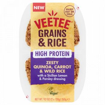 Veetee Grains & Rice Zesty Quinoa, Carrot & Wild Rice 2 x 130g (260g)