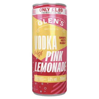 Glen's Vodka with Pink Lemonade 250ml