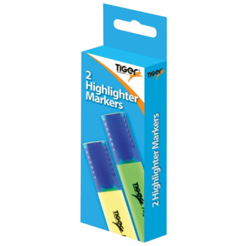Tiger Stationery 2 Highlighter Markers 