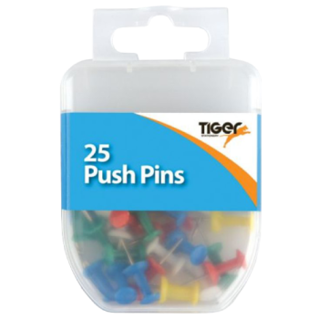 Tiger Stationery 25 Push Pins 