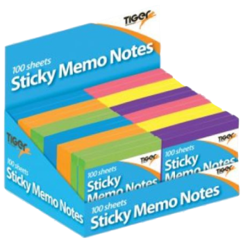 Tiger Stationery Sticky Memo Notes 100 Sheets (Colour May Vary) 