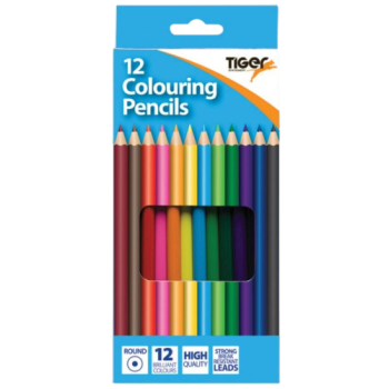 Tiger Stationery 12 Colouring Pencils 