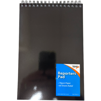 Tiger Stationery Reporters Pad 60 Sheets (Colour May Vary) 