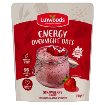 Linwoods Strawberry Flavour Energy Overnight Oats 300g