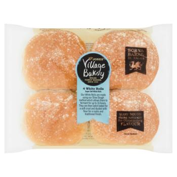 Jones Village Bakery 4 White Rolls