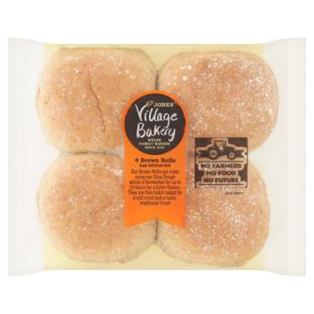 Jones Village Bakery 4 Brown Rolls