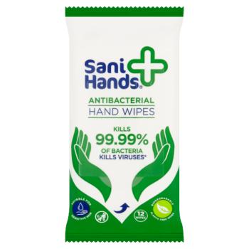 Sani Hands 12 Antibacterial Hand Wipes