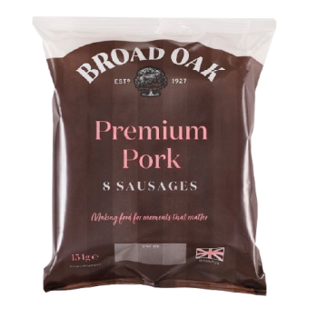 Broad Oak Premium Pork Sausages 454g 