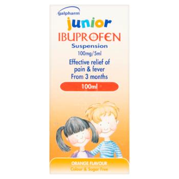 Galpharm Junior Ibuprofen Suspension Orange Flavour 100ml