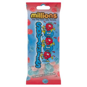 Millions Squishies Strawberry & Bubblegum 150g