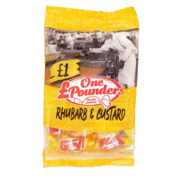 One Pounders Rhubarb & Custard 100g