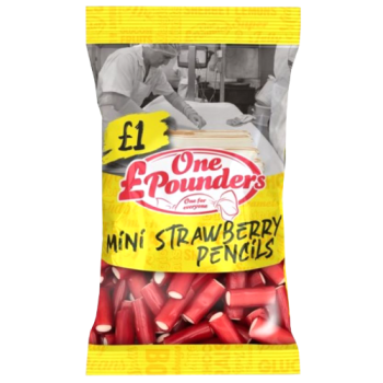 One Pounders Mini Strawberry Pencils 130g 