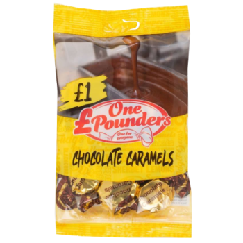 One Pounders Chocolate Caramels 100g 