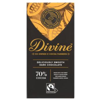 Divine Fairtrade Deliciously Smooth Dark Chocolate 90g