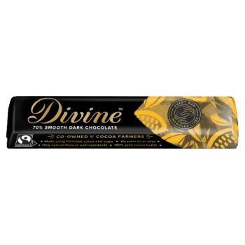 Divine Fairtrade Chocolate Dark 70% Cocoa 35g