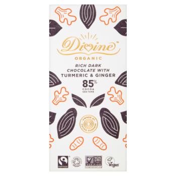 Divine 85% Dark Choc With Turmeric & Gi