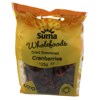 Suma Wholefoods Dried Sweetened Cranberries 125g