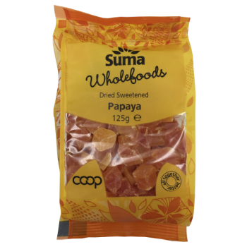 Suma Wholefoods Dried Sweetened Papaya 125g