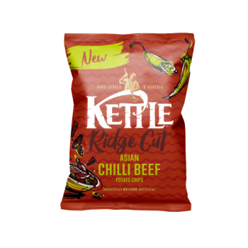 Kettle Ridge Cut Asian Chilli Beef Crisps 80g PM £1.29 