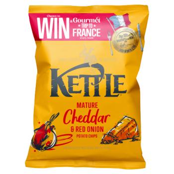 Kettle Mature Cheddar & Red Onion Potato Chips 40g