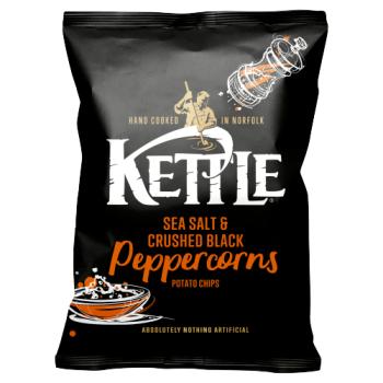 Kettle Sea Salt & Crushed Black Peppercorns Potato Chips 40g