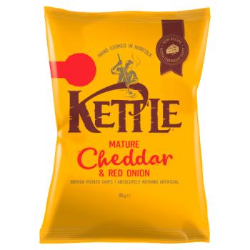 KETTLE® Chips Mature Cheddar & Red Onion 80g