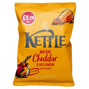 Kettle Mature Cheddar & Red Onion Potato Chips 80g