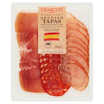Charcuti Serrano Ham, Chorizo & Lomo Spanish Tapas 120g
