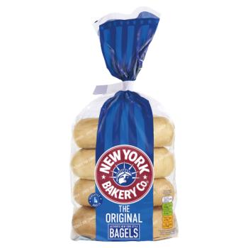 New York Bakery Co. 4 The Original Bagels Fresher For Longer 340g