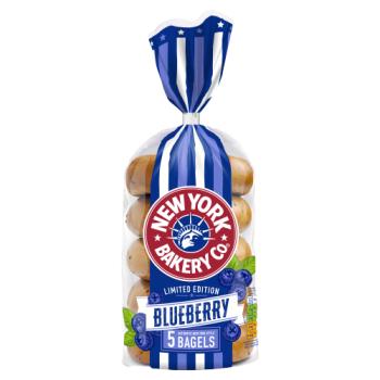 New York Bakery Co. Blueberry 5 Authentic New York Style Bagels