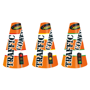 Standard Fireworks Traffic Cones 3pk 