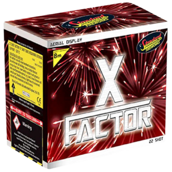 Standard Fireworks X Factor Aerial Display Shot Cake 22 Shot 