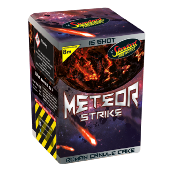 Standard Fireworks Meteor Strike Roman Candle Cake 16 Shot 