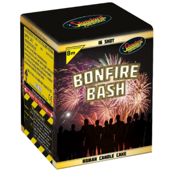 Standard Fireworks Bonfire Bash Roman Candle Cake 16 Shot 