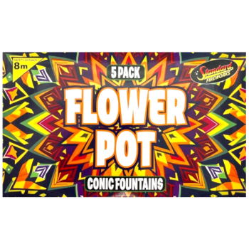 Standard Fireworks Flower Pot Conic Fountains 5pk 