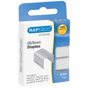 Rapesco Worldwide 26/6mm Staples 