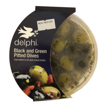 Delphi Black And Green Pitted Olives