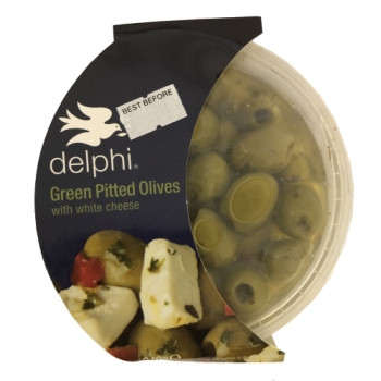 Delphi Green Pitted Olives Feta Cheese