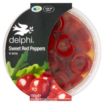 Delphi Sweet Red Peppers in Brine 190g