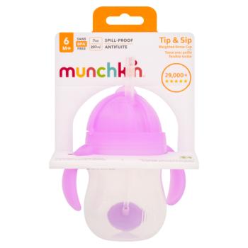 Munchkin Tip & Sip Weighted Straw Cup 6M+