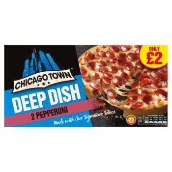 Chicago Town 2 Deep Dish Pepperoni Mini Pizzas 2 x 160g (PMP)