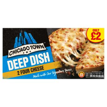 Chicago Town 2 Deep Dish Four Cheese Mini Pizzas 2 x 155g (PMP)