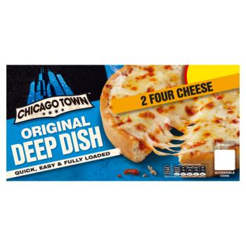 Chicago Town Original Deep Dish Four Cheese Pizzas 2 x 148g (296g)