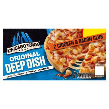 Chicago Town Original Deep Dish Chicken & Bacon Club Pizza 2 x 156g (312g)