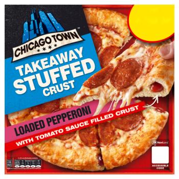 Chicago Town Stuffed Crust Takeaway Loaded Pepperoni Pizza 490g