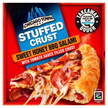 Chicago Town Stuffed Crust Sweet Honey BBQ Salami Pizza 635g