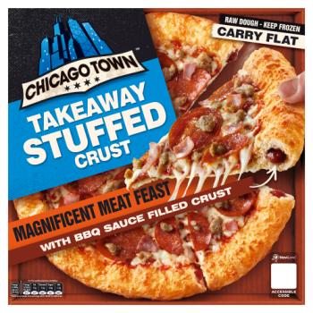 Chicago Town Takeaway Stuffed Crust Magnificent Meat Feast Pizza 640g