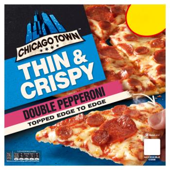 Chicago Town Thin & Crispy Double Pepperoni Pizza 305g